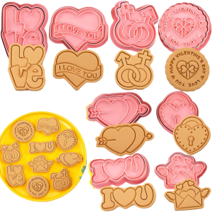 Set 8 Stampi Biscotti San Valentino (6CM)